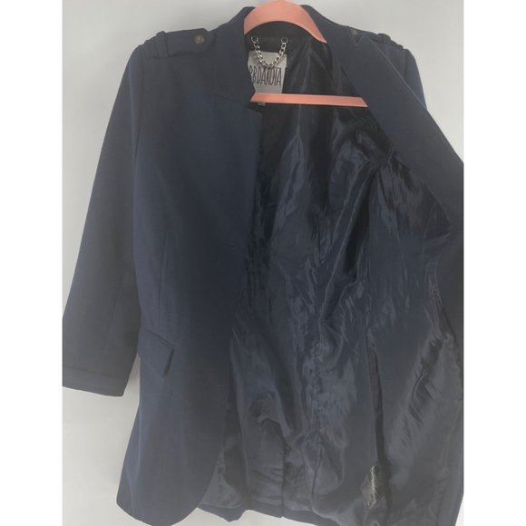 BB Dakota Women's Size Medium Navy Pea Coat - Picture 6 of 7